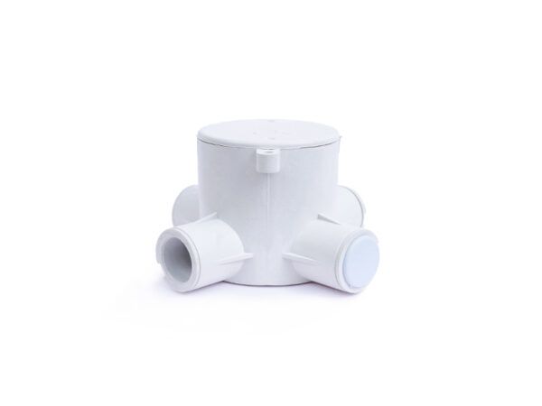Deep junction box 4way 65mm PVC white 25mm | BlueSea Hardware